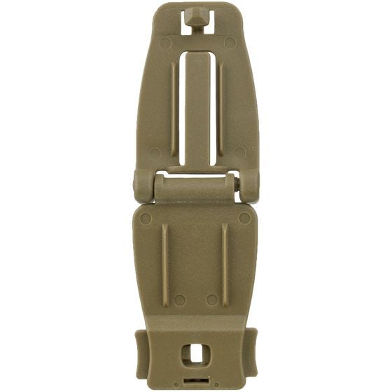 MFH clip con funzione adattatore MOLLE in plastica in Coyote Tan