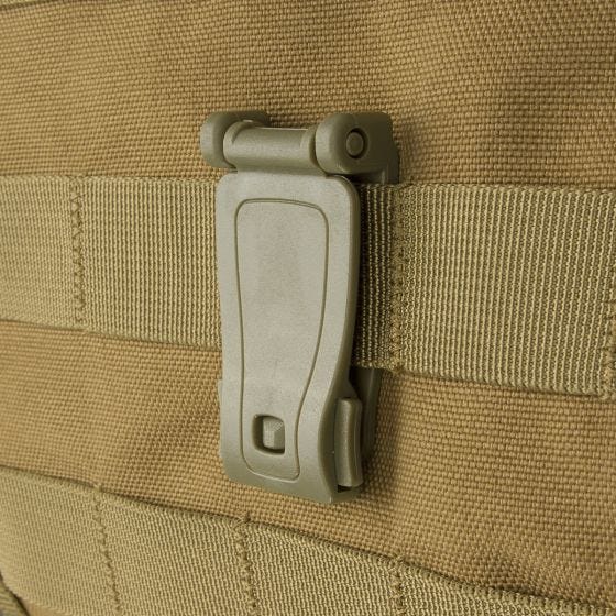 MFH clip con funzione adattatore MOLLE in plastica in Coyote Tan