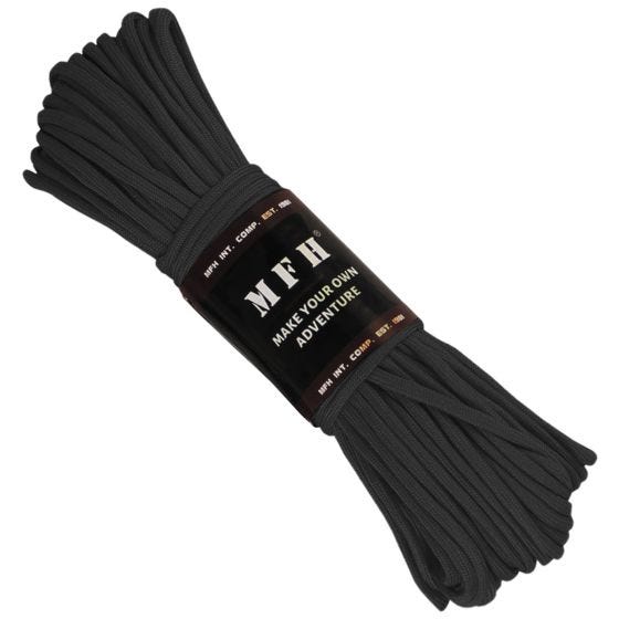 MFH Paracord da 30,4 m in nero