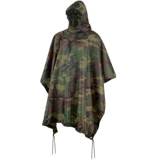 MFH poncho US in Ripstop Woodland