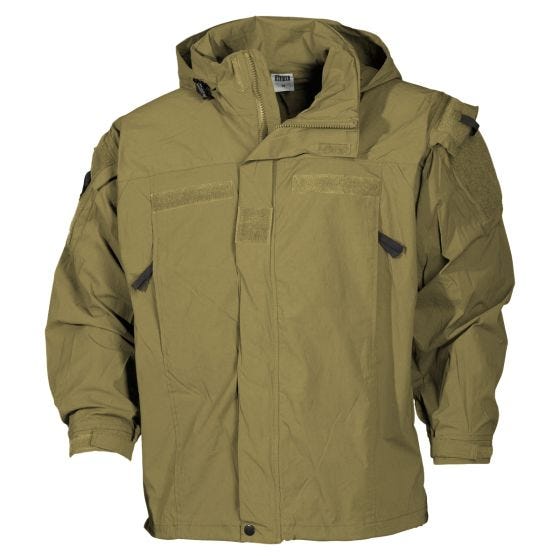 MFH giacca US softshell Level 5 in Coyote Tan