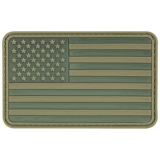 MFH patch con bandiera 3D USA a strappo in verde oliva