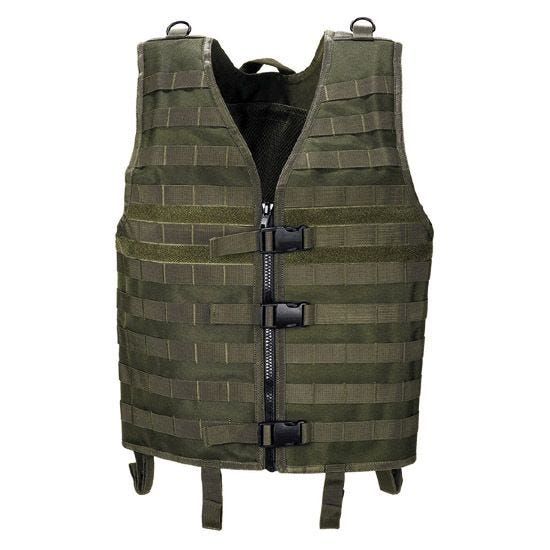 MFH gilè leggero MOLLE in verde oliva