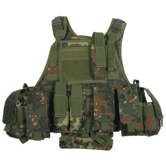 MFH gilè tattico MOLLE Ranger in Flecktarn