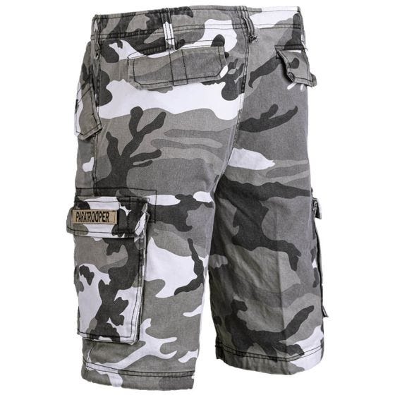 Mil-Tec shorts cargo da paracadutista prelavati in Urban
