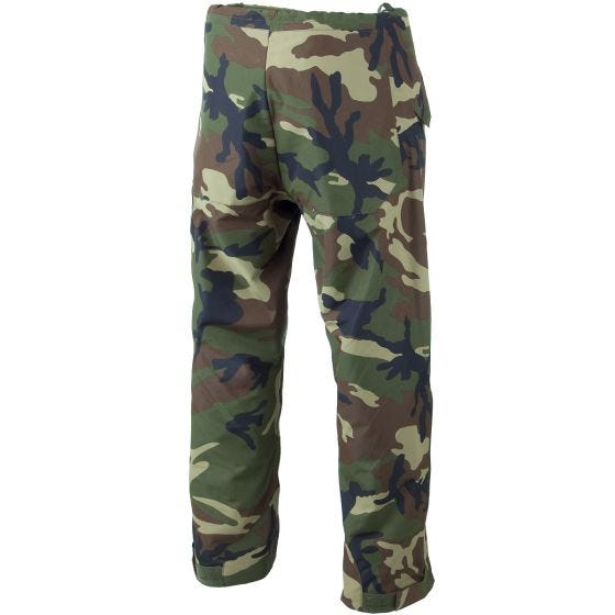 Mil-Tec pantaloni da pioggia in trilaminato Woodland