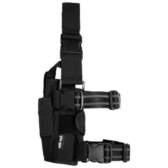 Mil-Tec fondina da gamba regolabile in cordura nero