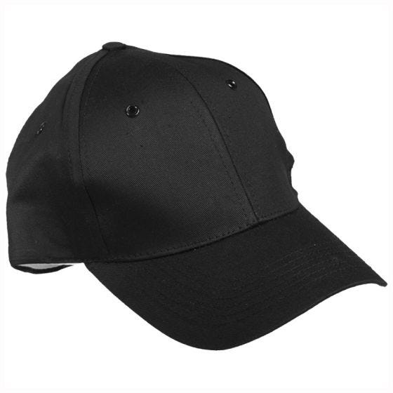 Mil-Tec cappellino da baseball con fascia in plastica in nero