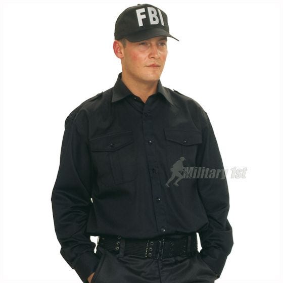 Mil-Tec cappellino da baseball FBI con fascia in plastica in nero