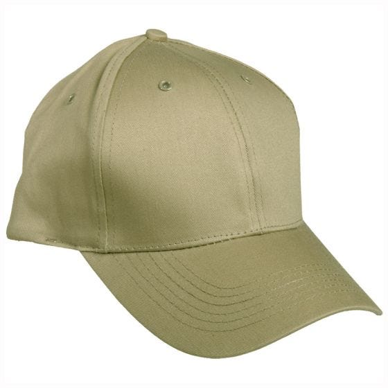 Mil-Tec cappellino da baseball con fascia in plastica in cachi