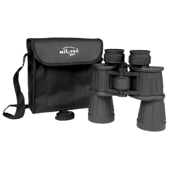 Mil-Tec binocolo 7 x 50 con rivestimento in gomma in nero