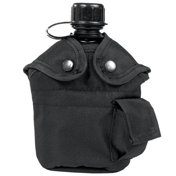 Mil-Tec borraccia con bicchiere stile US in nero