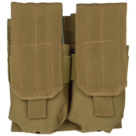 Mil-Tec custodia doppia portacaricatore M4/M16 MOLLE in Coyote