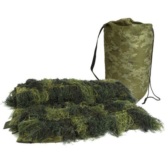Mil-Tec copertura ghillie Anti Fire 140x100cm in Woodland
