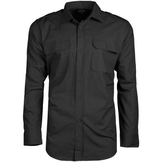 Mil-Tec camicia a maniche lunghe RipStop in nero