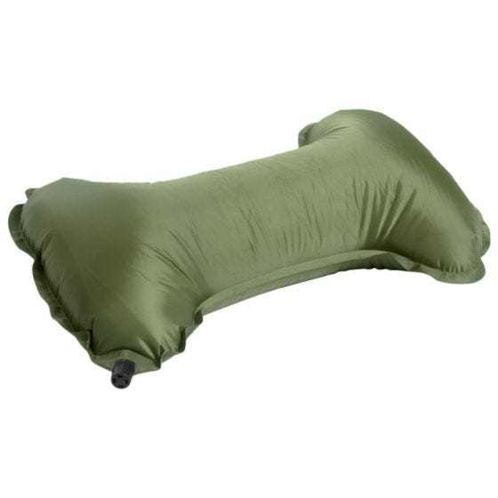 Mil-Tec cuscino per supporto collo autogonfiante in verde oliva