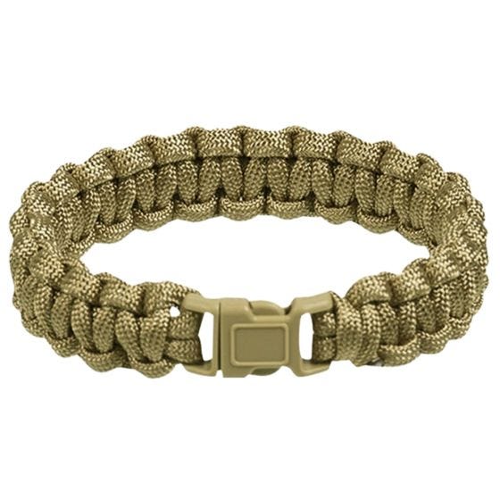 Mil-Tec bracciale Paracord 15 mm in Coyote