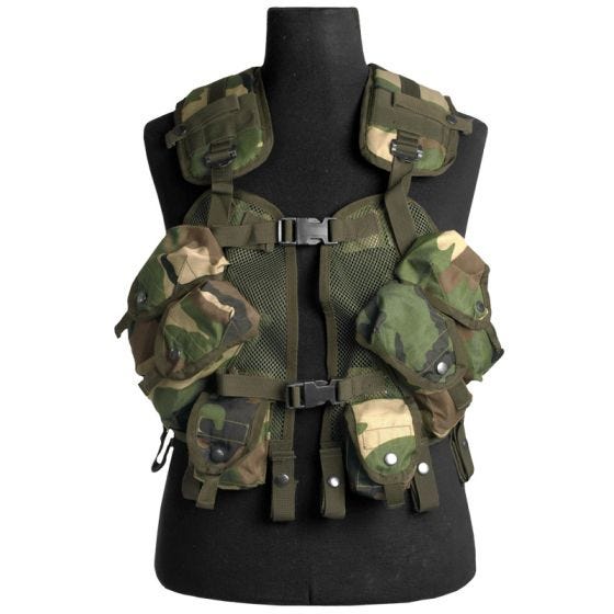 Mil-Tec gilet tattico US Load Bearing in Woodland