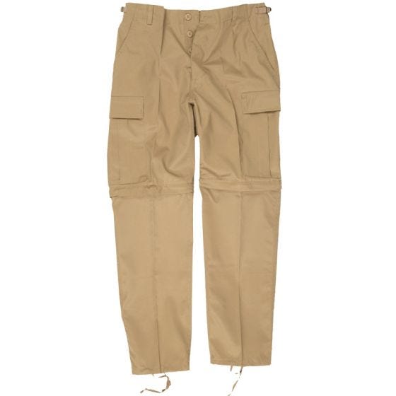 Mil-Tec pantaloni Zip-Off Combat in cachi