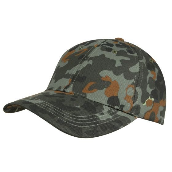 Mil-Tec cappellino da baseball per bambini con fascia in plastica in Flecktarn