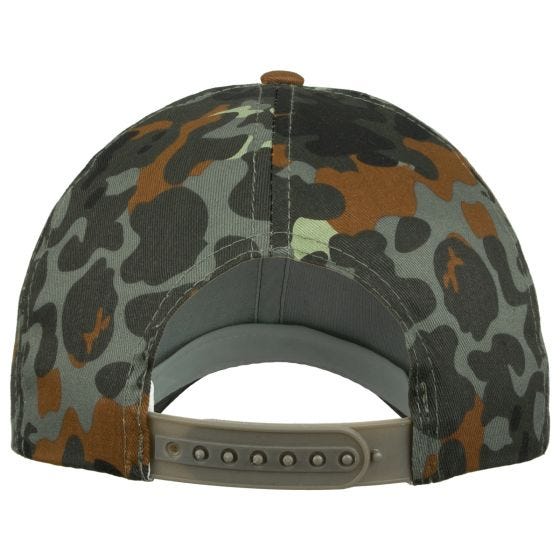 Mil-Tec cappellino da baseball per bambini con fascia in plastica in Flecktarn