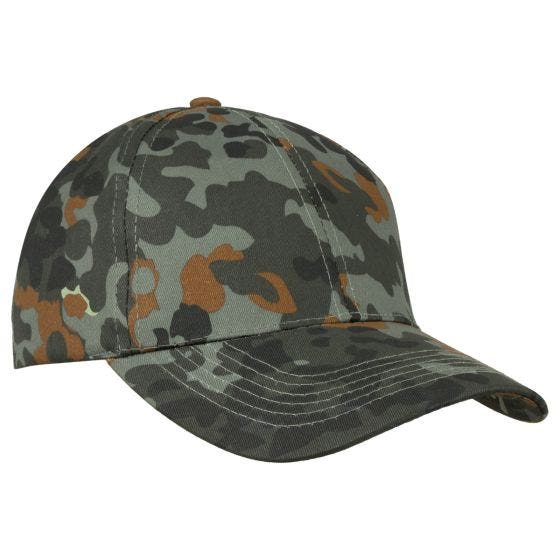 Mil-Tec cappellino da baseball con fascia in plastica in Flecktarn