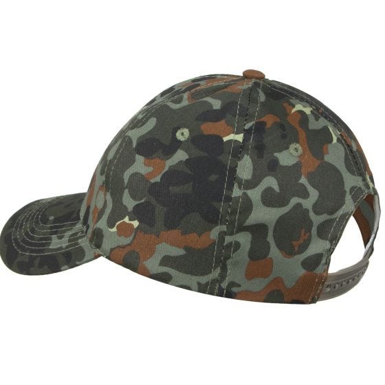 Mil-Tec cappellino da baseball con fascia in plastica in Flecktarn
