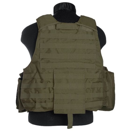 Mil-Tec gilet Combat MOLLE M.Release in verde oliva