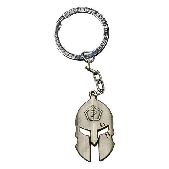 Pentagon portachiavi Spartan in ottone anticato