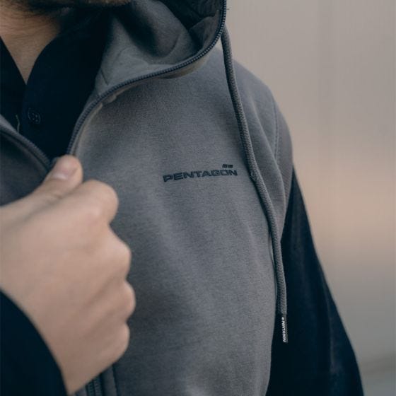 Pentagon smanicato in felpa Thepsis in Wolf Grey