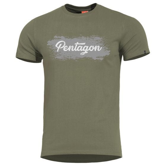 Pentagon T-Shirt Ageron Grunge in verde oliva