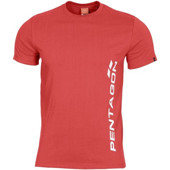 Pentagon T-shirt Ageron Pentagon Vertical in Lava Red