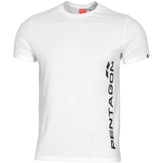 Pentagon T-shirt Ageron Pentagon Vertical in bianco