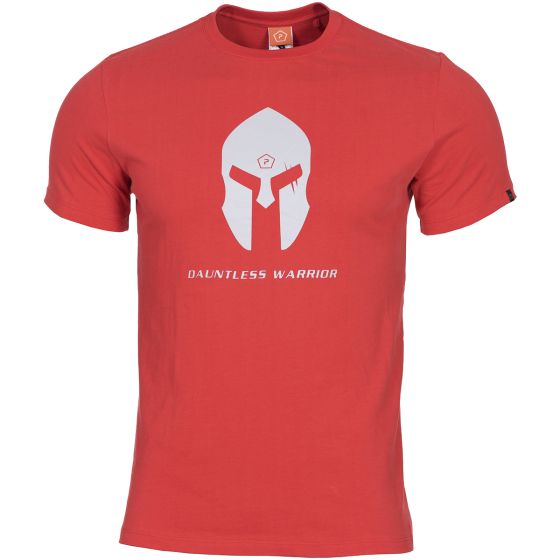 Pentagon T-shirt Ageron Spartan Helmet in Lava Red