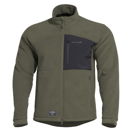 Pentagon felpa in pile Athos in Camo Green