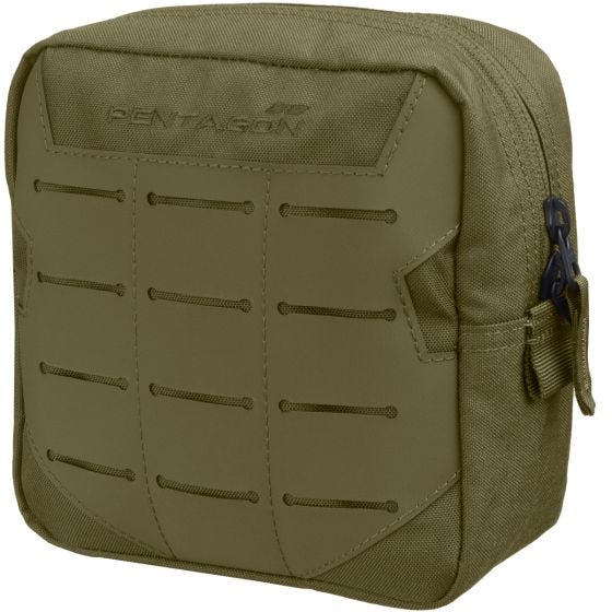 Pentagon astuccio Elpis 15x15 in verde oliva