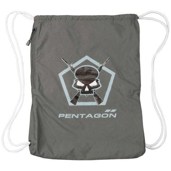 Pentagon sacca sportiva Moho con stampa a teschio in Cinder Grey