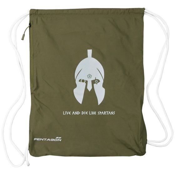 Pentagon sacca sportiva Moho con stampa Spartan in verde oliva