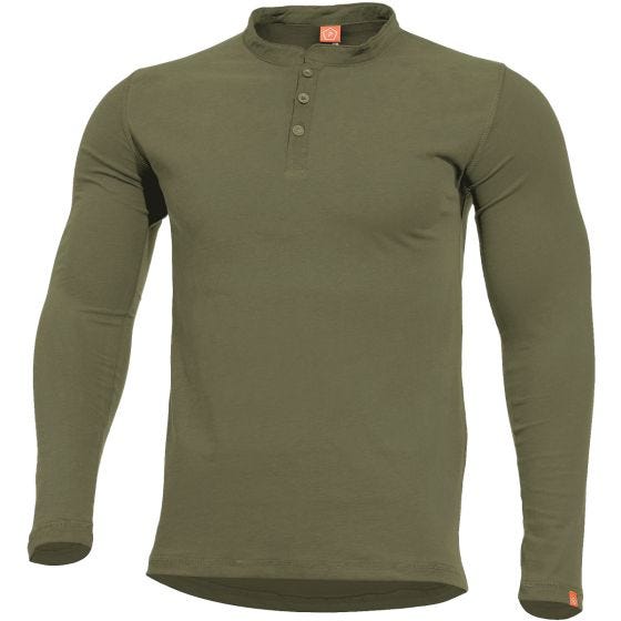 Pentagon maglietta Romeo in stile Henley in verde oliva