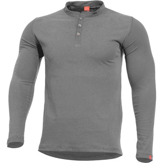 Pentagon maglietta Romeo in stile Henley in Wolf Grey