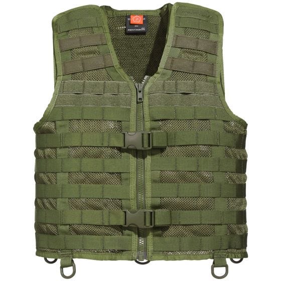 Pentagon smanicato MOLLE Thorax 2.0 in verde oliva