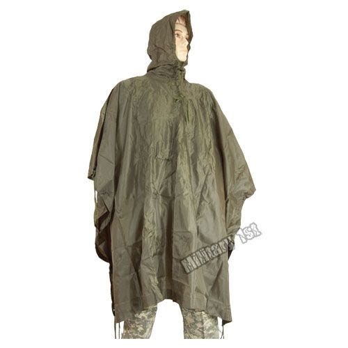 Poncho impermeabile in Ripstop in verde oliva