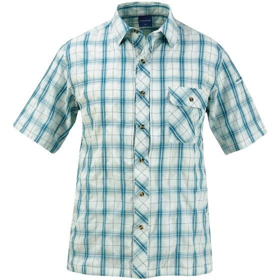 Propper camicia a maniche corte con chiusura a bottoni Covert in Mallard Plaid