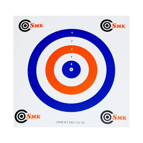 SMK bersagli in carta 14 cm rosso/bianco/blu (confezione da 100)