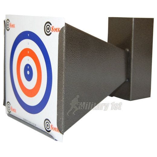 SMK supporto per bersaglio raccoglipallottole a forma di imbuto 14 x 14