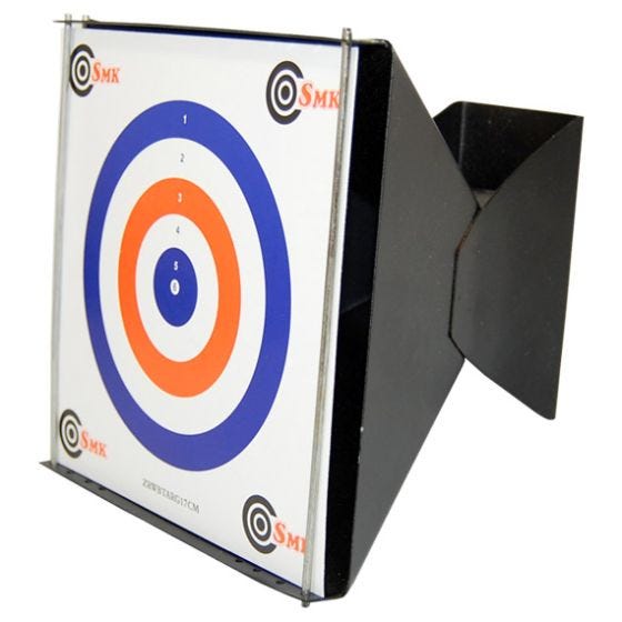 SMK supporto per bersaglio raccoglipallottole a forma di imbuto 17 x 17