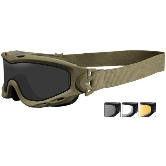 Wiley X occhiali protettivi Spear con lenti duali grigie fumé + trasparenti + ruggine chiaro e struttura in Tan opaco