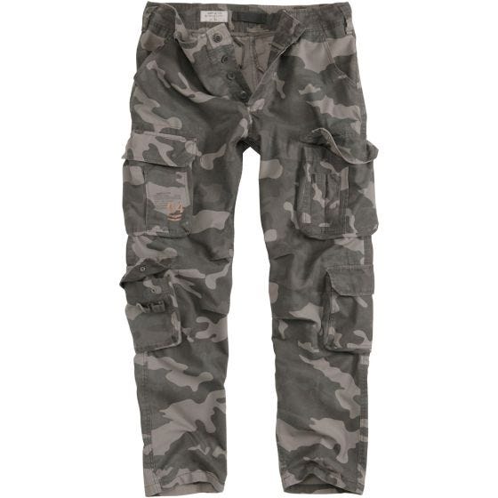 Surplus pantaloni Airborne Slimmy in Black Camo