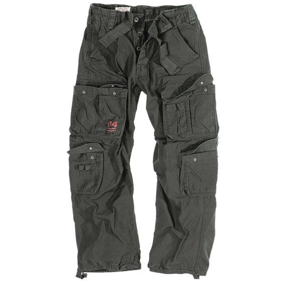 Surplus pantaloni vintage Airborne in nero
