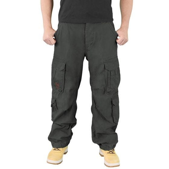 Surplus pantaloni vintage Airborne in nero